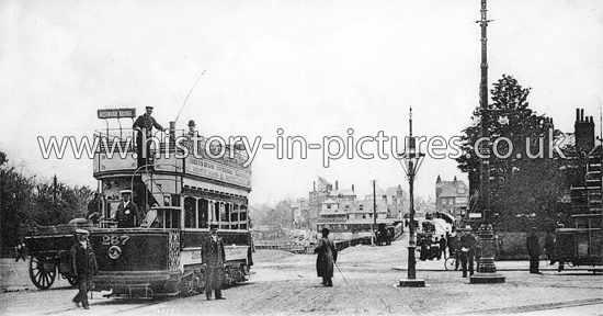 Tram Terminus, Hampton Court. Surrey.c.1905
